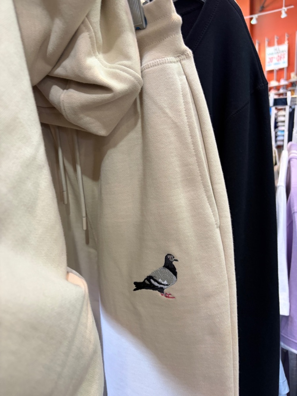 Staple Cream Embroidered Hoodie n Pants - Picture 2 of 3